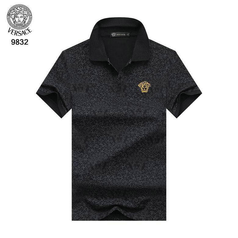 Wholesale Cheap V ersace Shorts Sleeve Lapel T Shirts for Sale