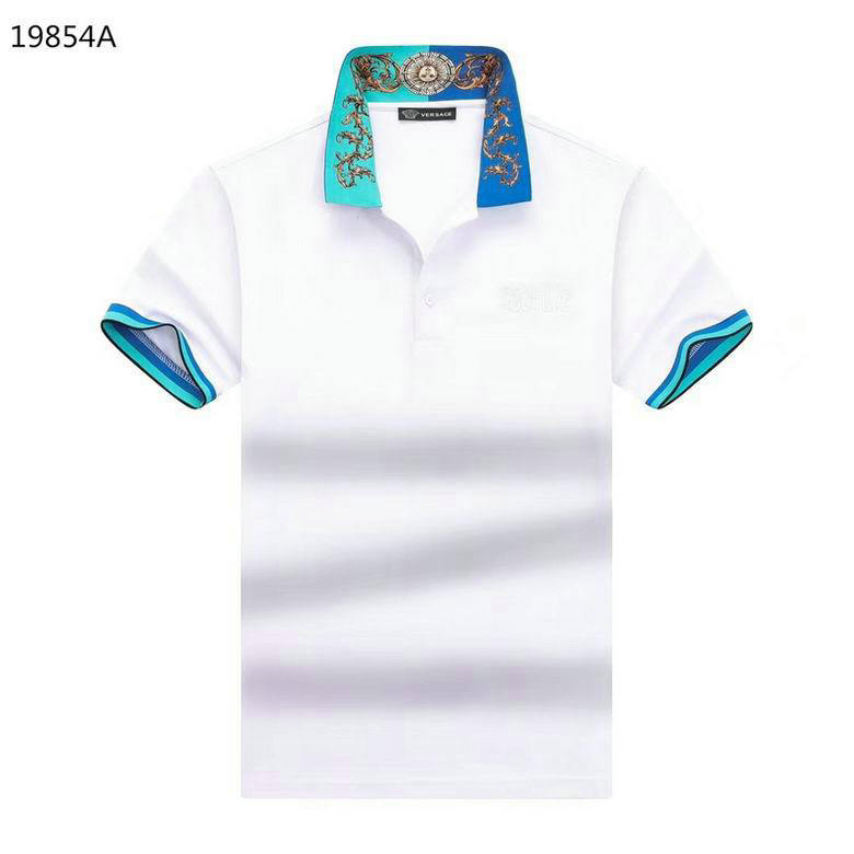 Wholesale Cheap V ersace Shorts Sleeve Lapel T Shirts for Sale