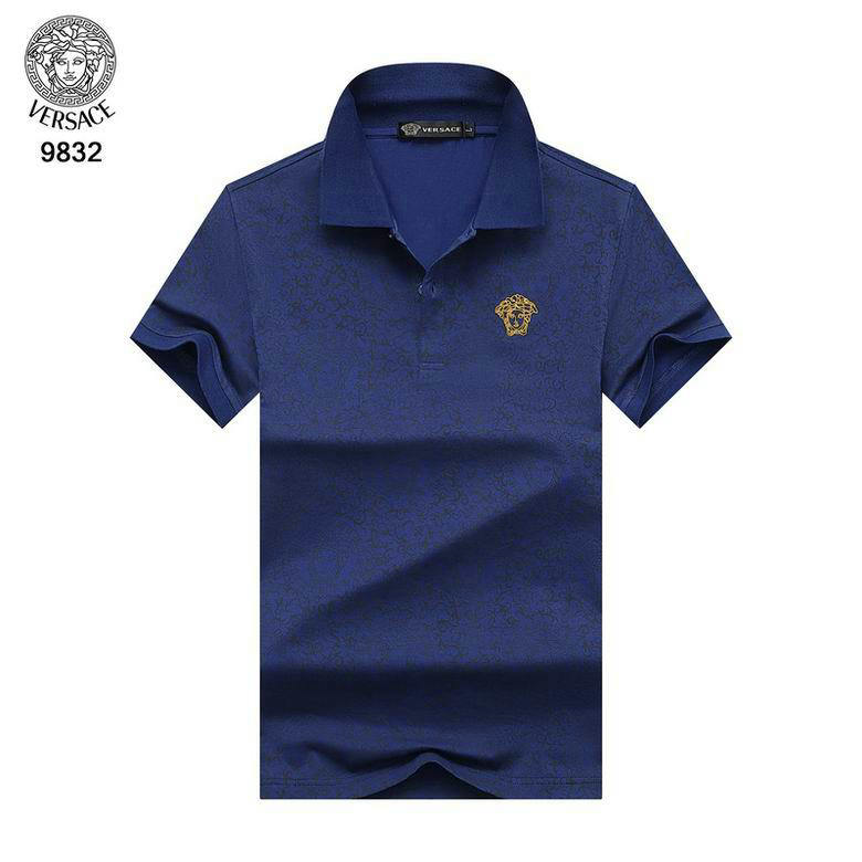 Wholesale Cheap V ersace Shorts Sleeve Lapel T Shirts for Sale