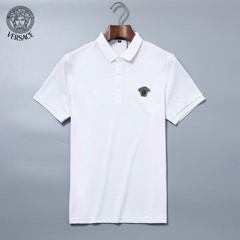 Wholesale Cheap V ersace Shorts Sleeve Lapel T Shirts for Sale