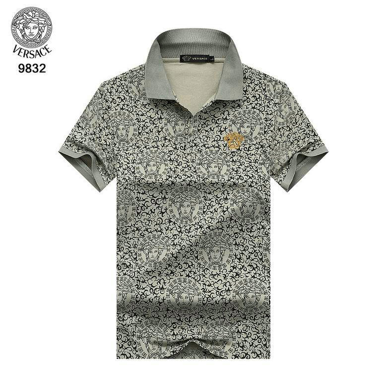 Wholesale Cheap V ersace Shorts Sleeve Lapel T Shirts for Sale