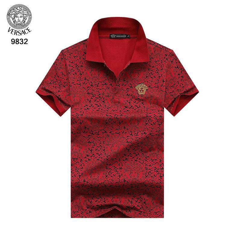 Wholesale Cheap V ersace Shorts Sleeve Lapel T Shirts for Sale