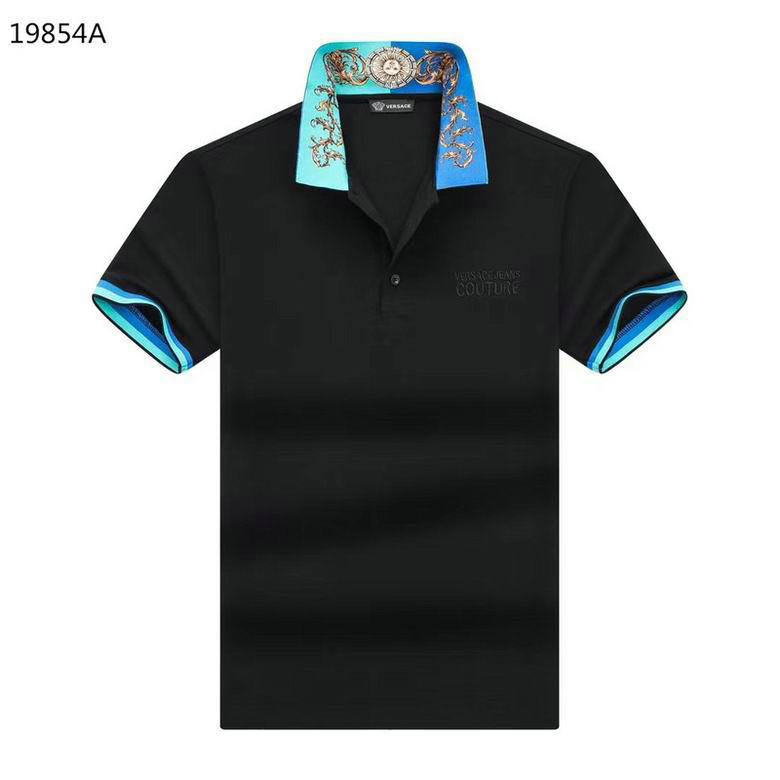 Wholesale Cheap V ersace Shorts Sleeve Lapel T Shirts for Sale