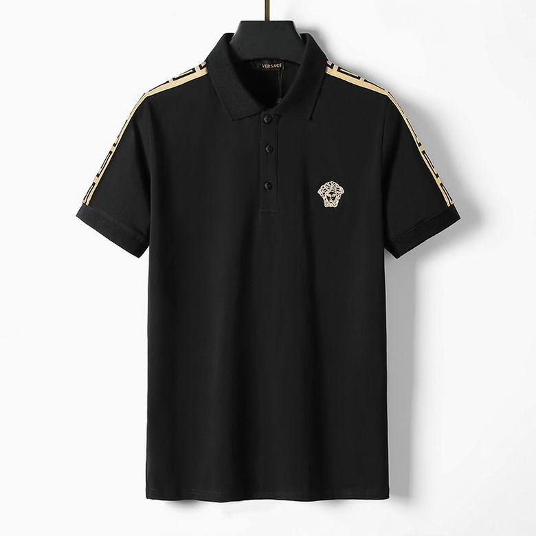 Wholesale Cheap V ersace men Short Sleeve Lapel T shirts for Sale