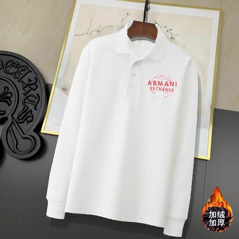 Wholesale Cheap A rmani Long Sleeve Lapel t shirts for Sale