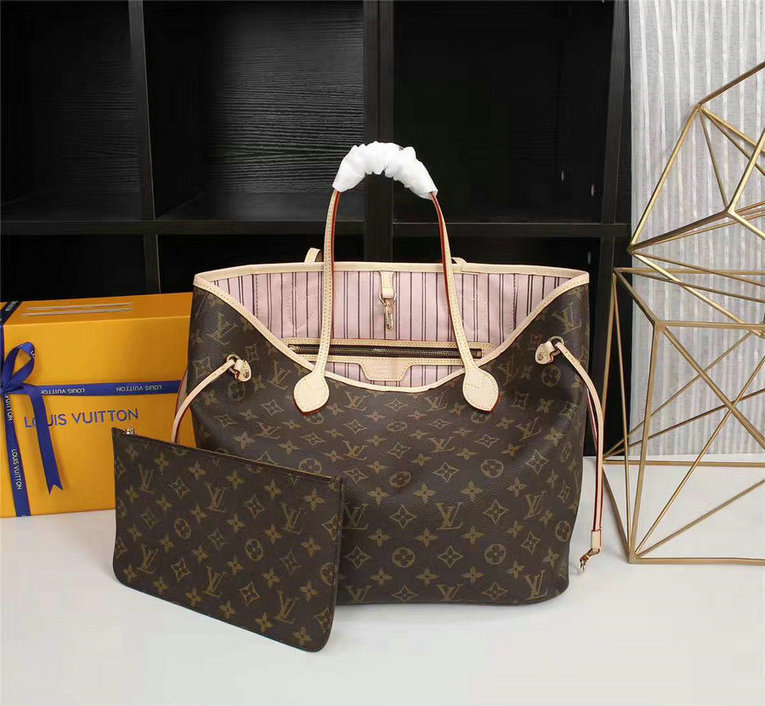 Wholesale Cheap Louis Vuitton Neverfull MM Monogram Canvas Women Handbags for Sale-332