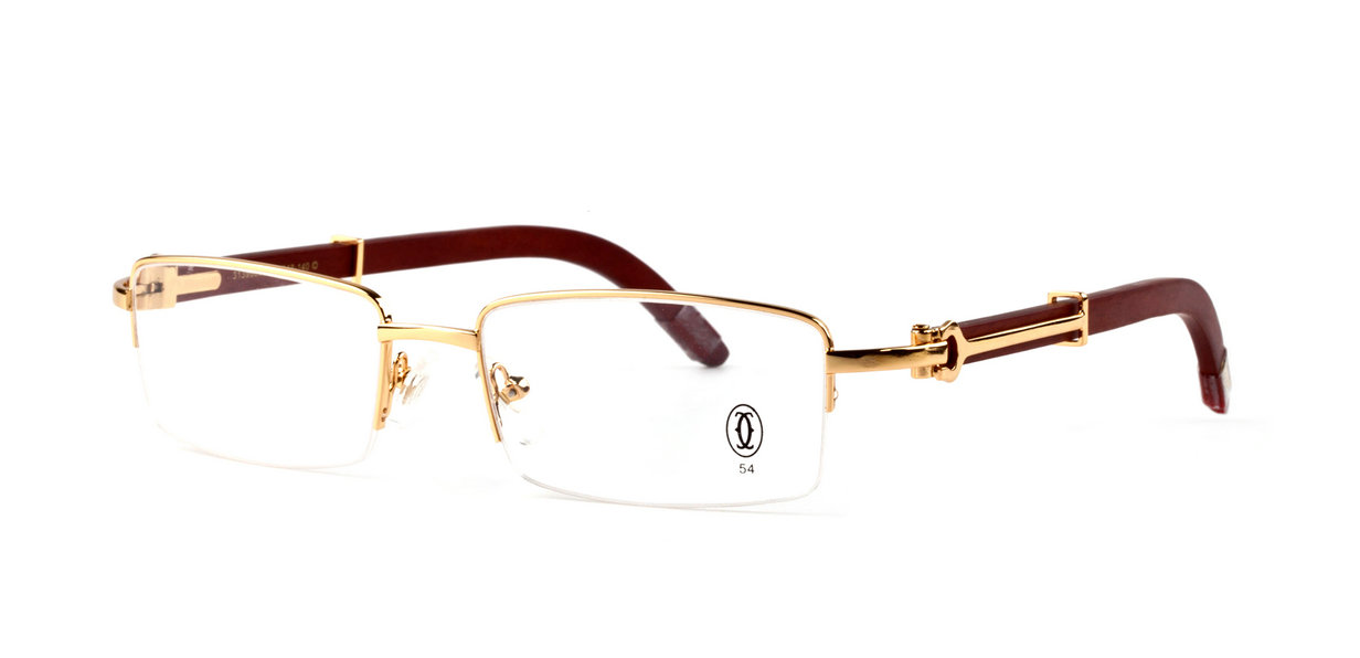 Wholesale Replica Cartier Wood Frame Optical Glasses-624