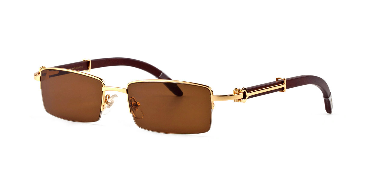 Wholesale Replica Cartier Wood Frame Glasses For Cheap Sale-625