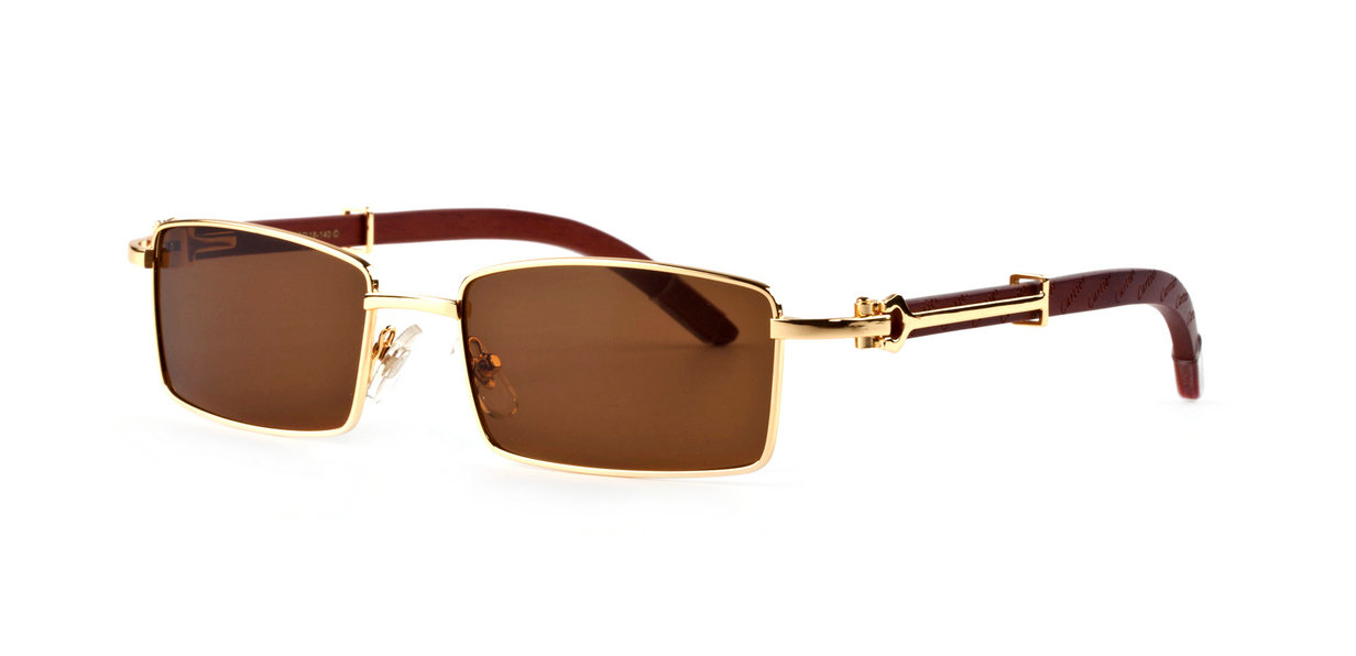 Wholesale Replica Cartier Wood Frame Glasses For Cheap Sale-635