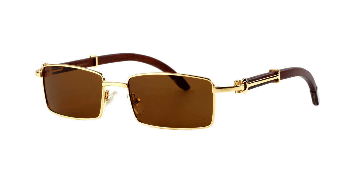 Wholesale Replica Cartier Wood Frame Glasses For Cheap Sale-636