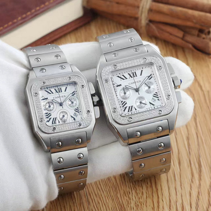 Wholesale Cheap Cartier Couple Watches for Sale-316