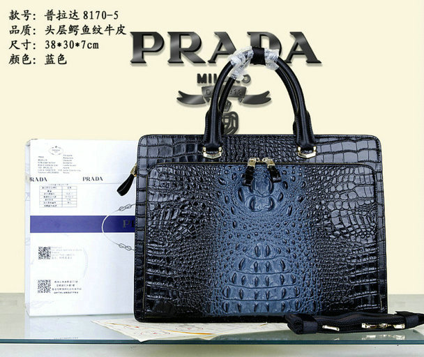 Wholesale Prada Briefcases Mens Bags-005