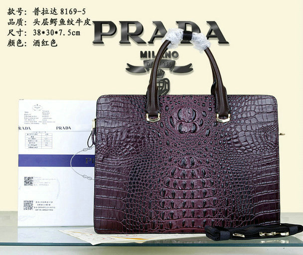 Wholesale Prada Briefcases Mens Bags-007