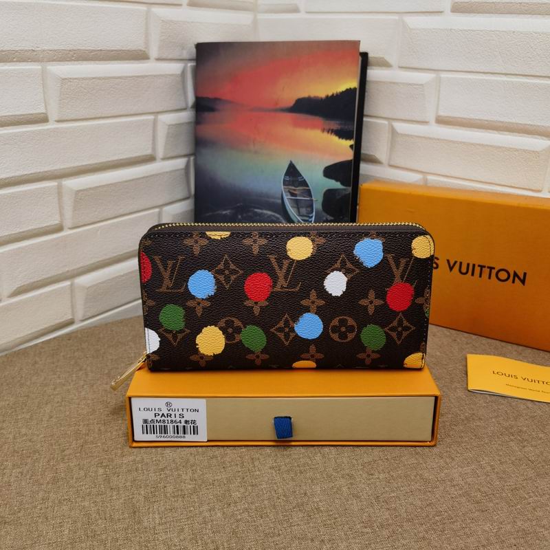 LV x YK Monogram Canvas Zippy Wallet M81864